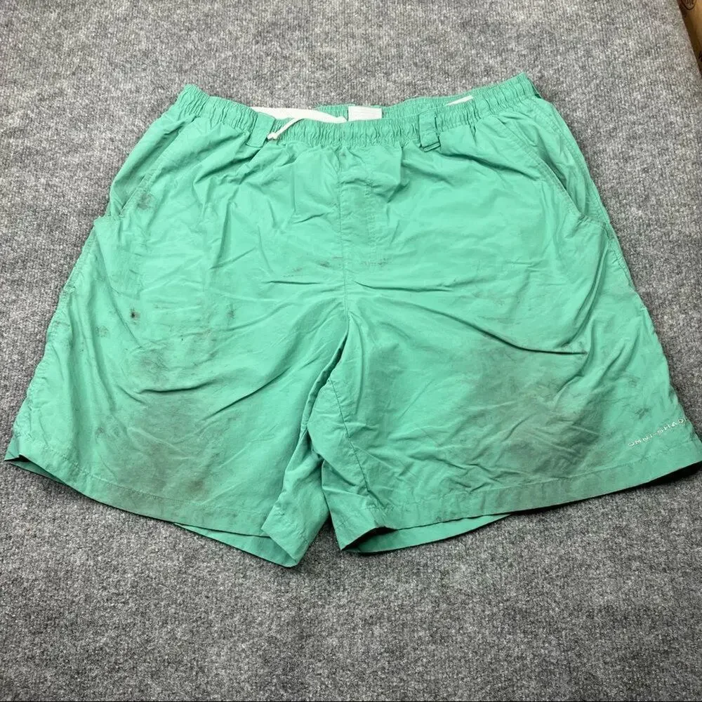 Columbia Men's PFG fishing‎ shorts size xl green swim board shorts trunks
